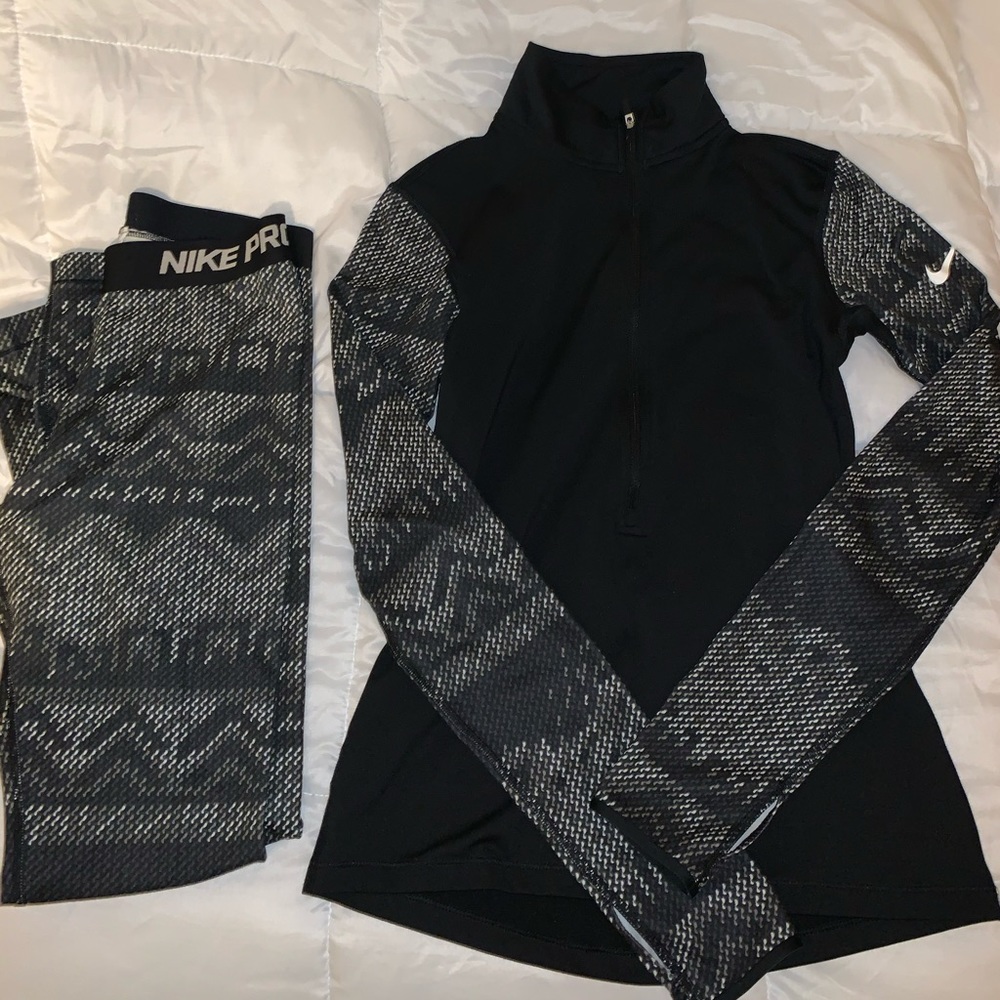 Women’s Nike Pro 2 pc outfit workout athletic wear